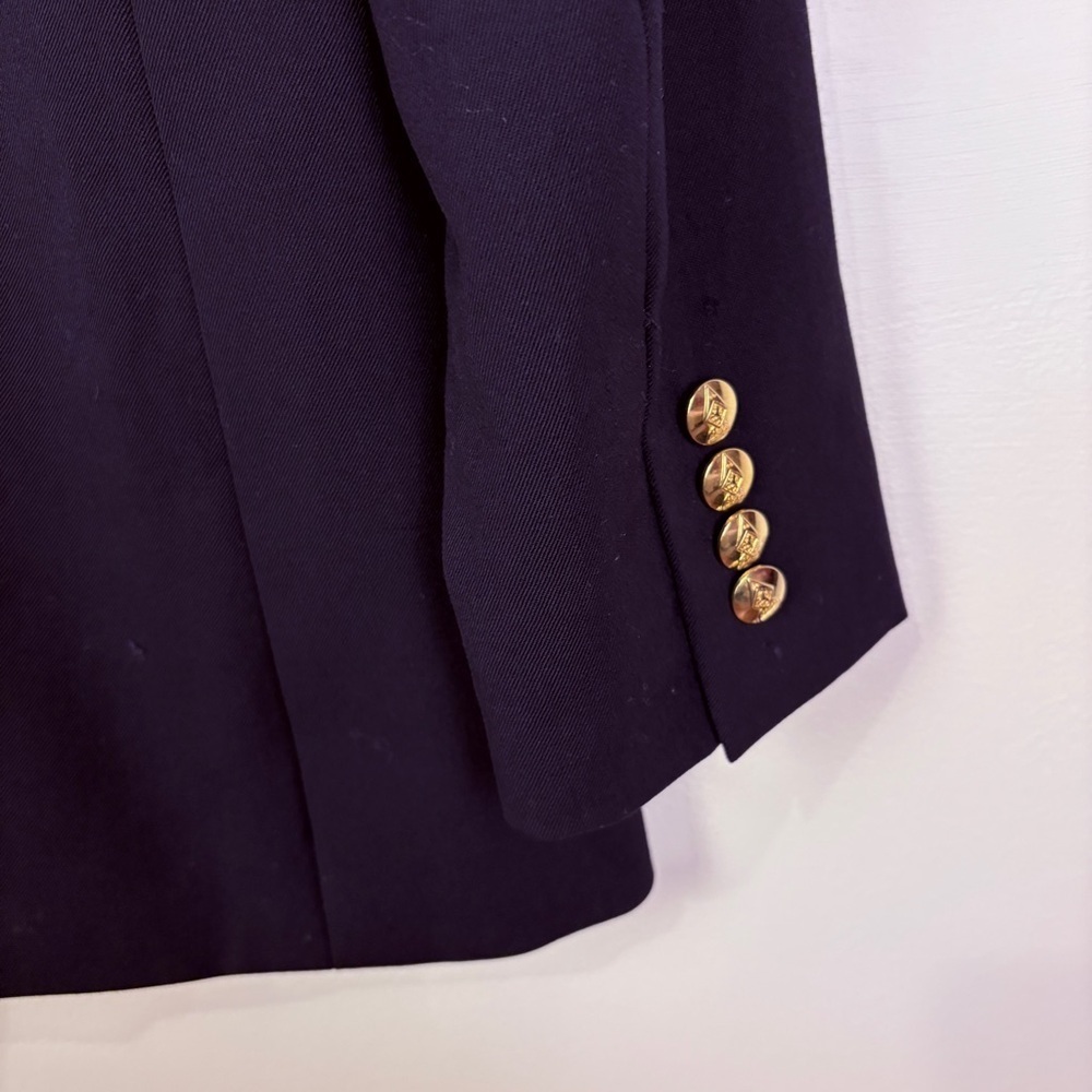 Austin Reed 100% Wool Navy Blazer Gold Buttons Old Money Quiet Luxury - Picture 11 of 11